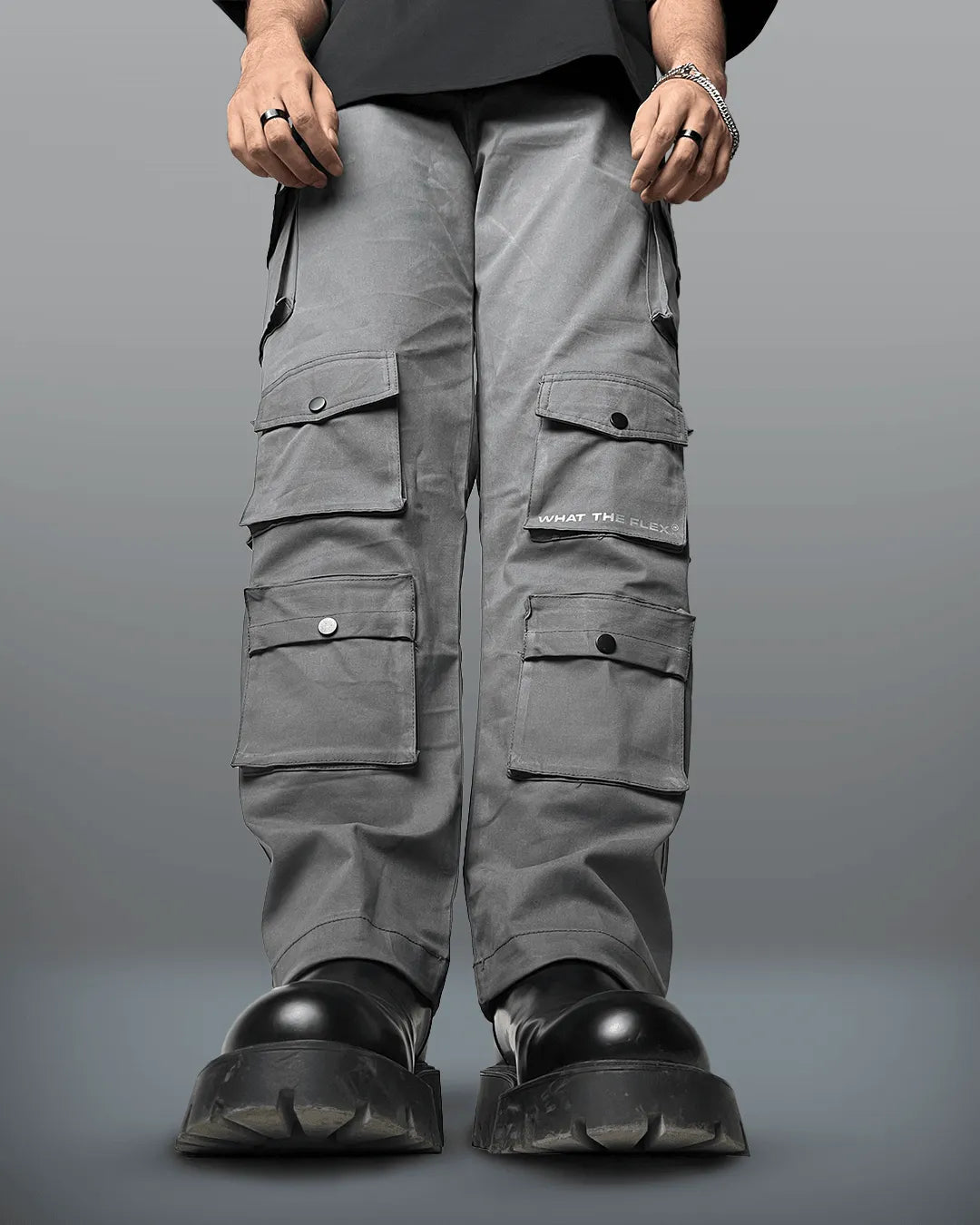 Charcoal Grey 12 Pocket Cargo Pants - Exclusive