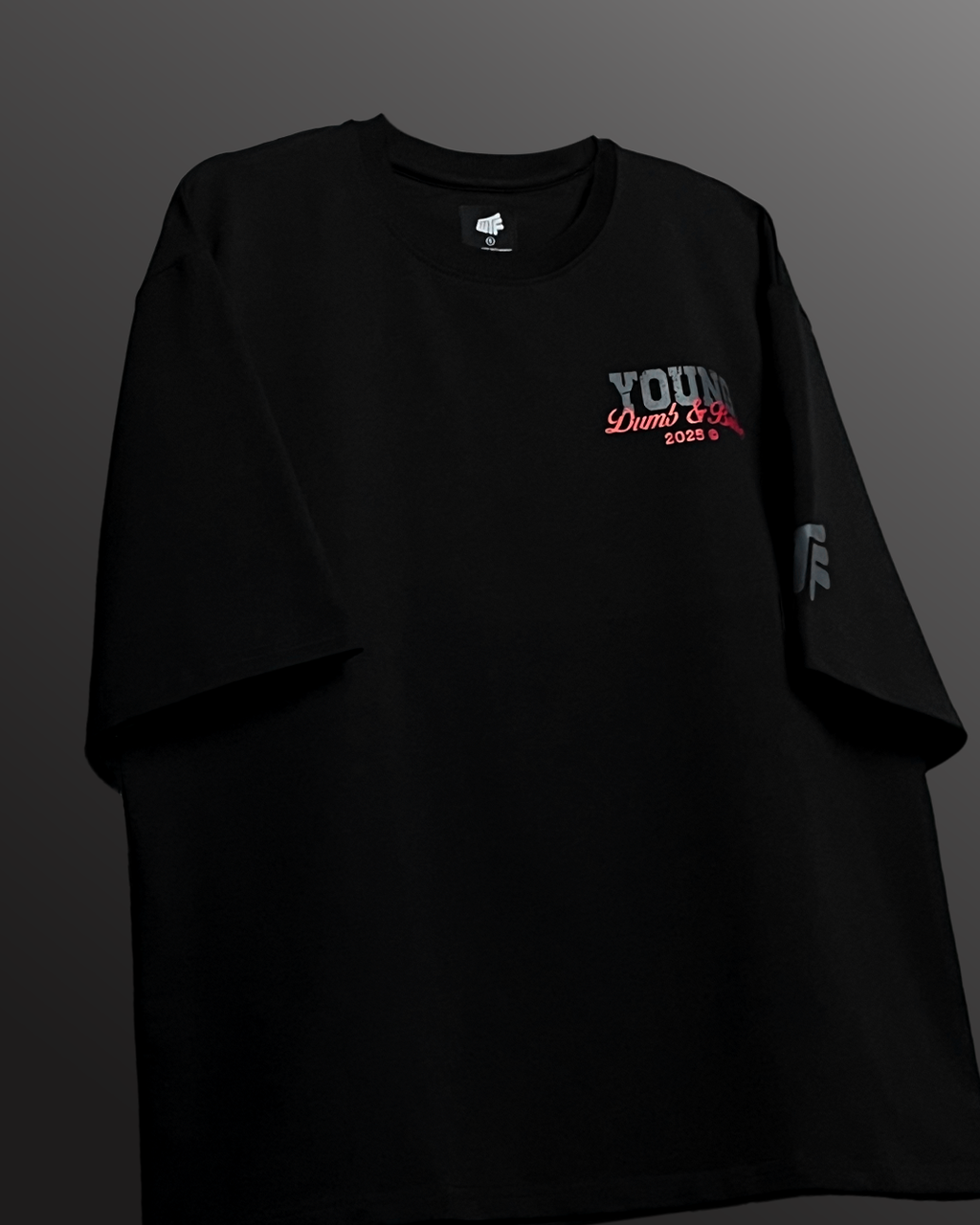 Young Black Boxy Fit T-Shirt