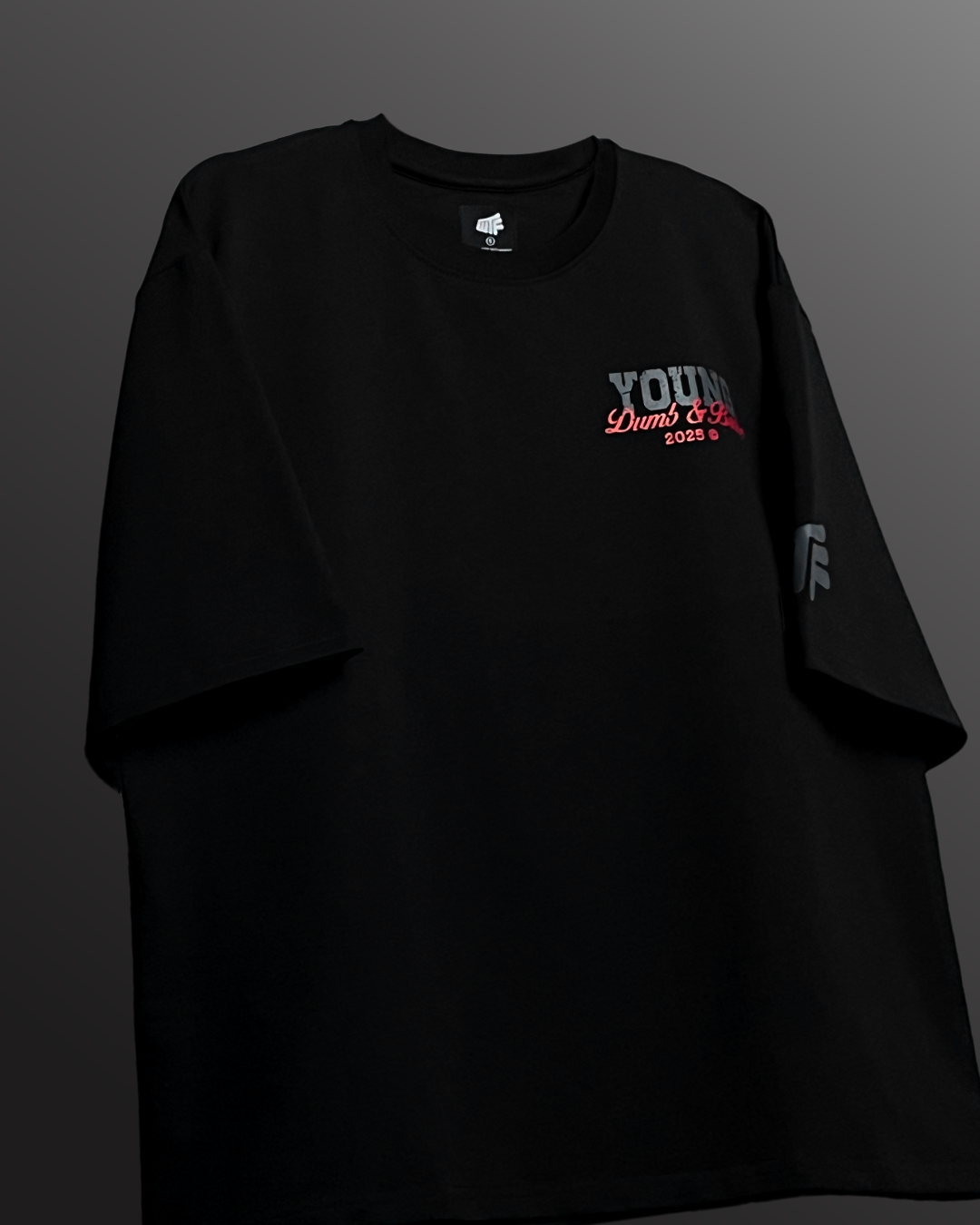 Young Black Boxy Fit T-Shirt