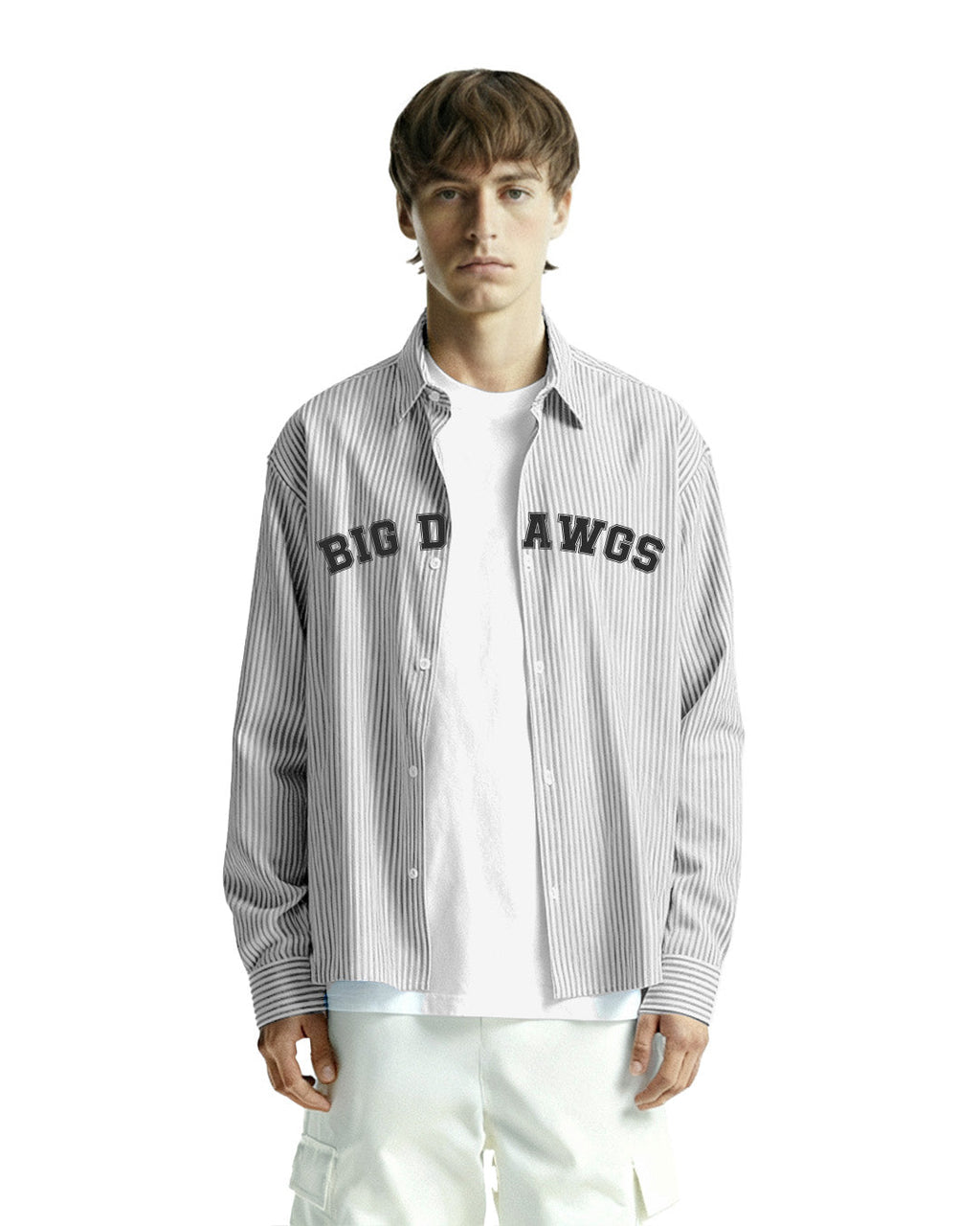 Big Dawgs Grey Striped Shirt