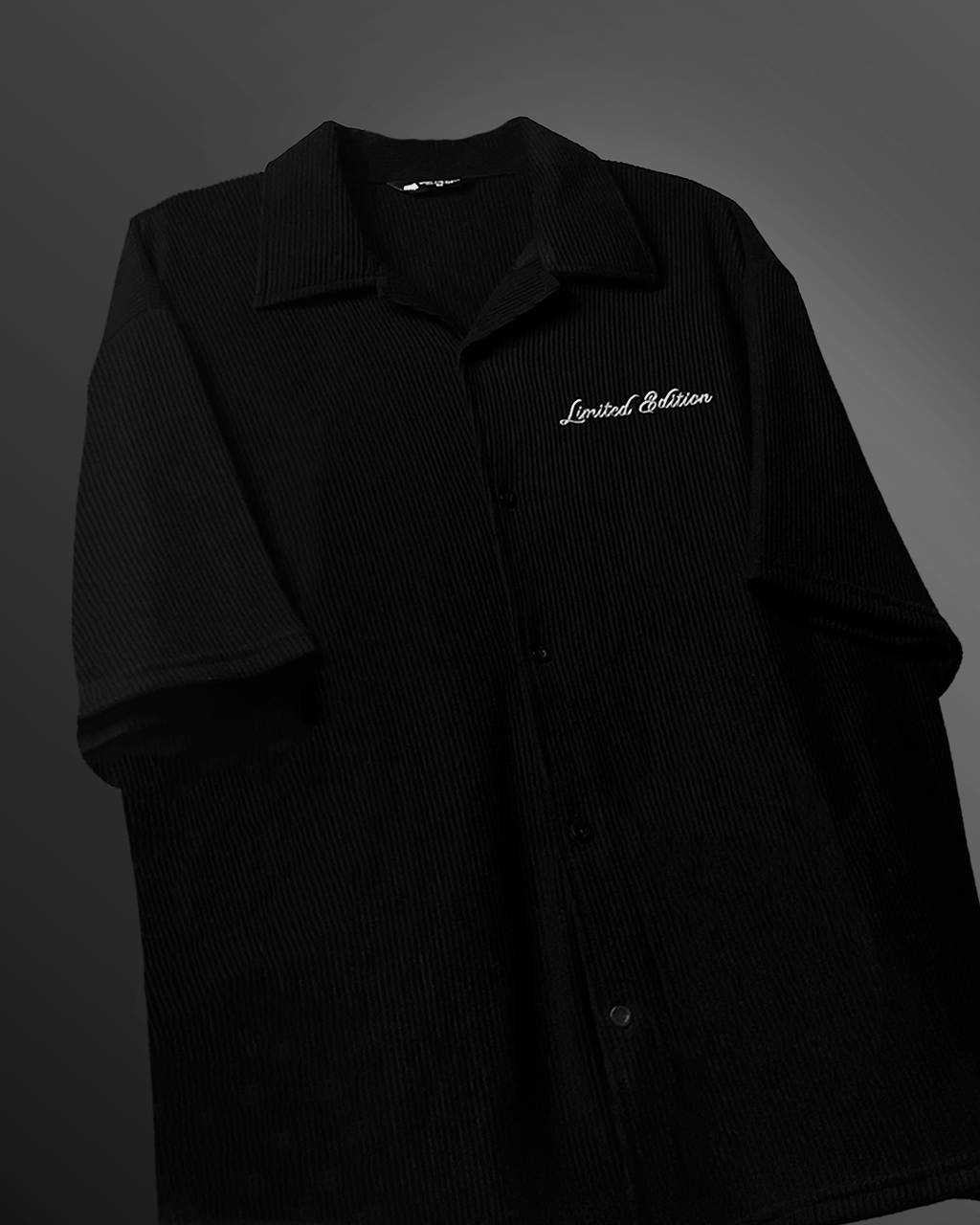 Black Ribbed Shirt