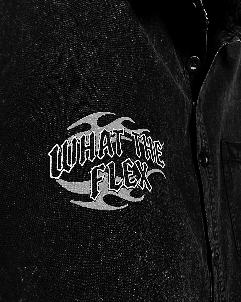 Vengeance Black Half Sleeve Denim Shirt