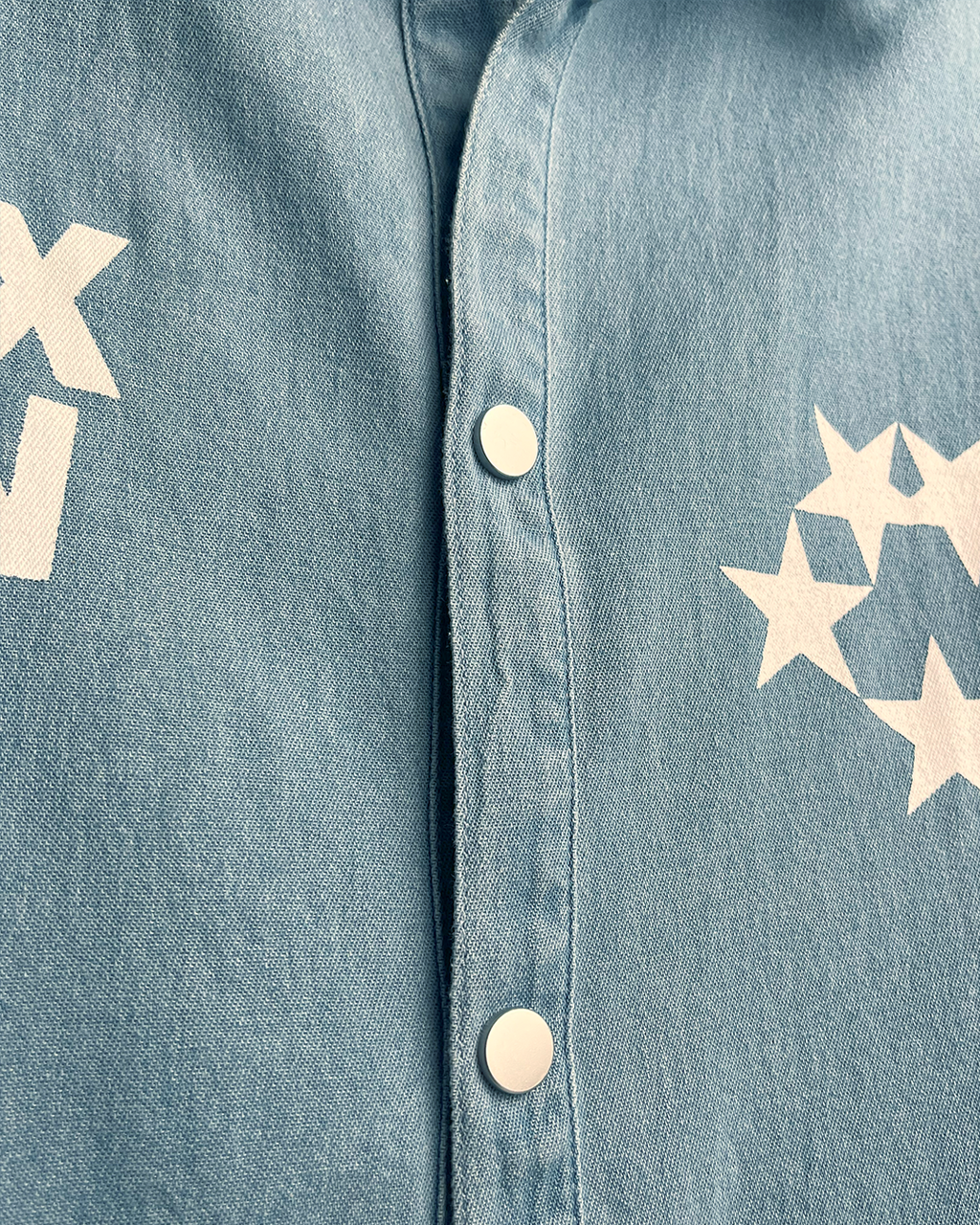 Flex Szn Blue Half Sleeve Denim Shirt