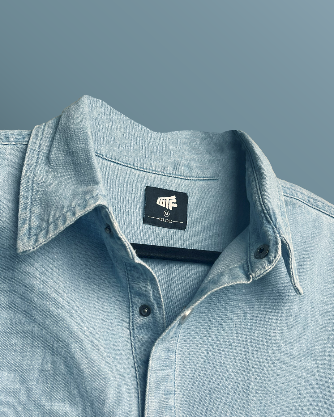 Flex Szn Blue Half Sleeve Denim Shirt