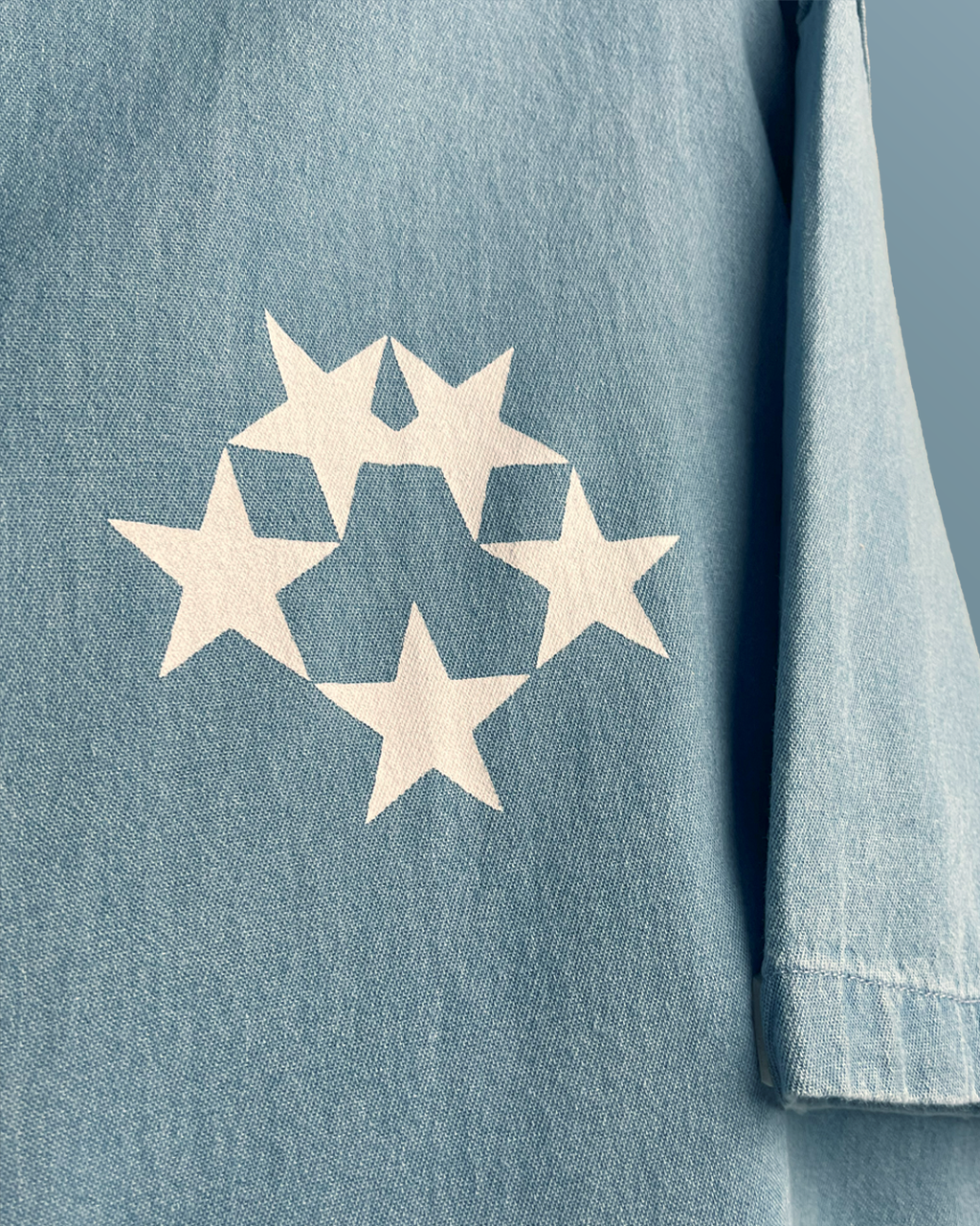 Flex Szn Blue Half Sleeve Denim Shirt