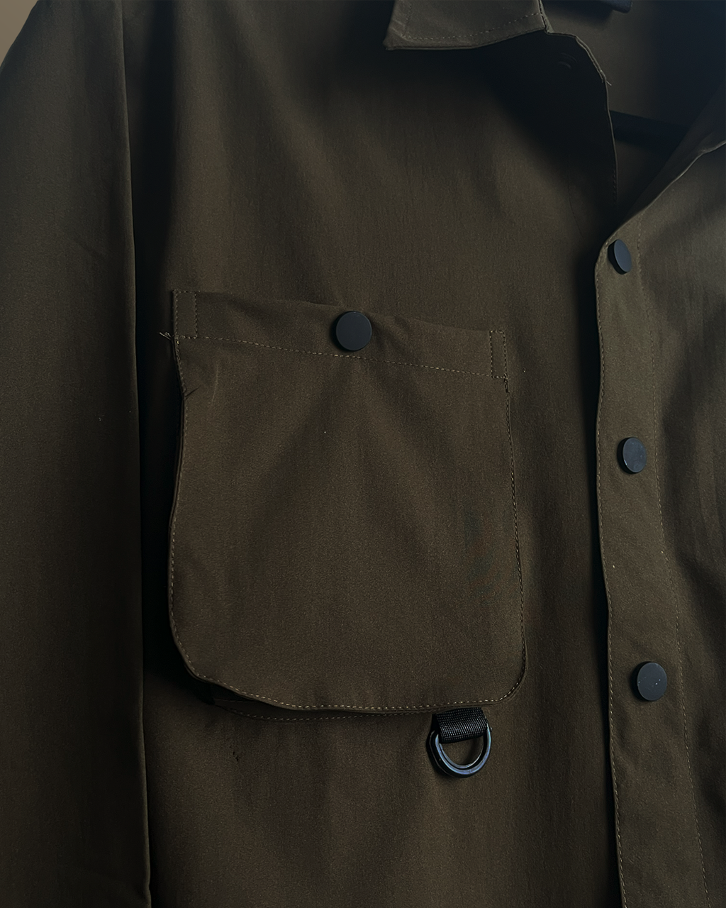 Olive Mono Air Overshirt