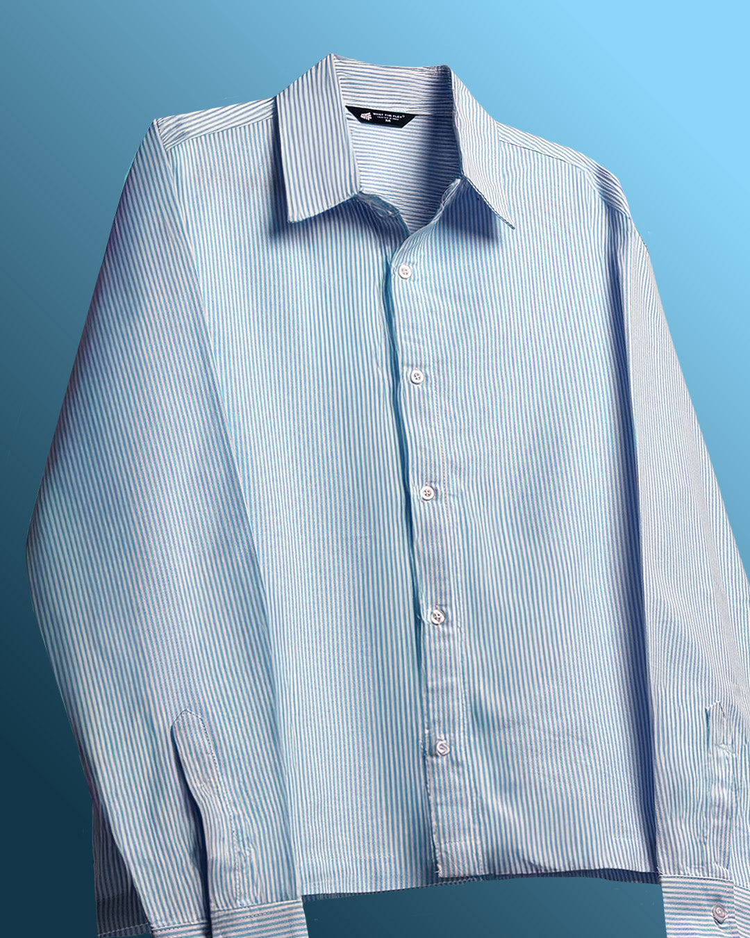 Basic Blue Striped Shirt