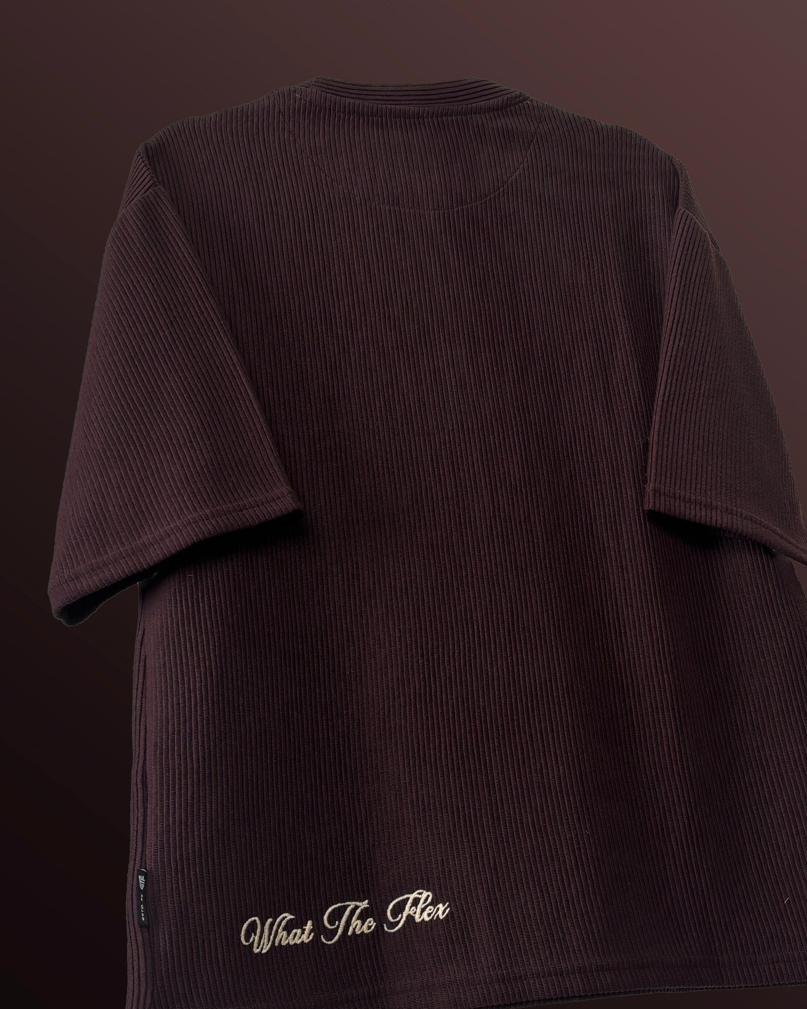 Brown Ribbed T-Shirt