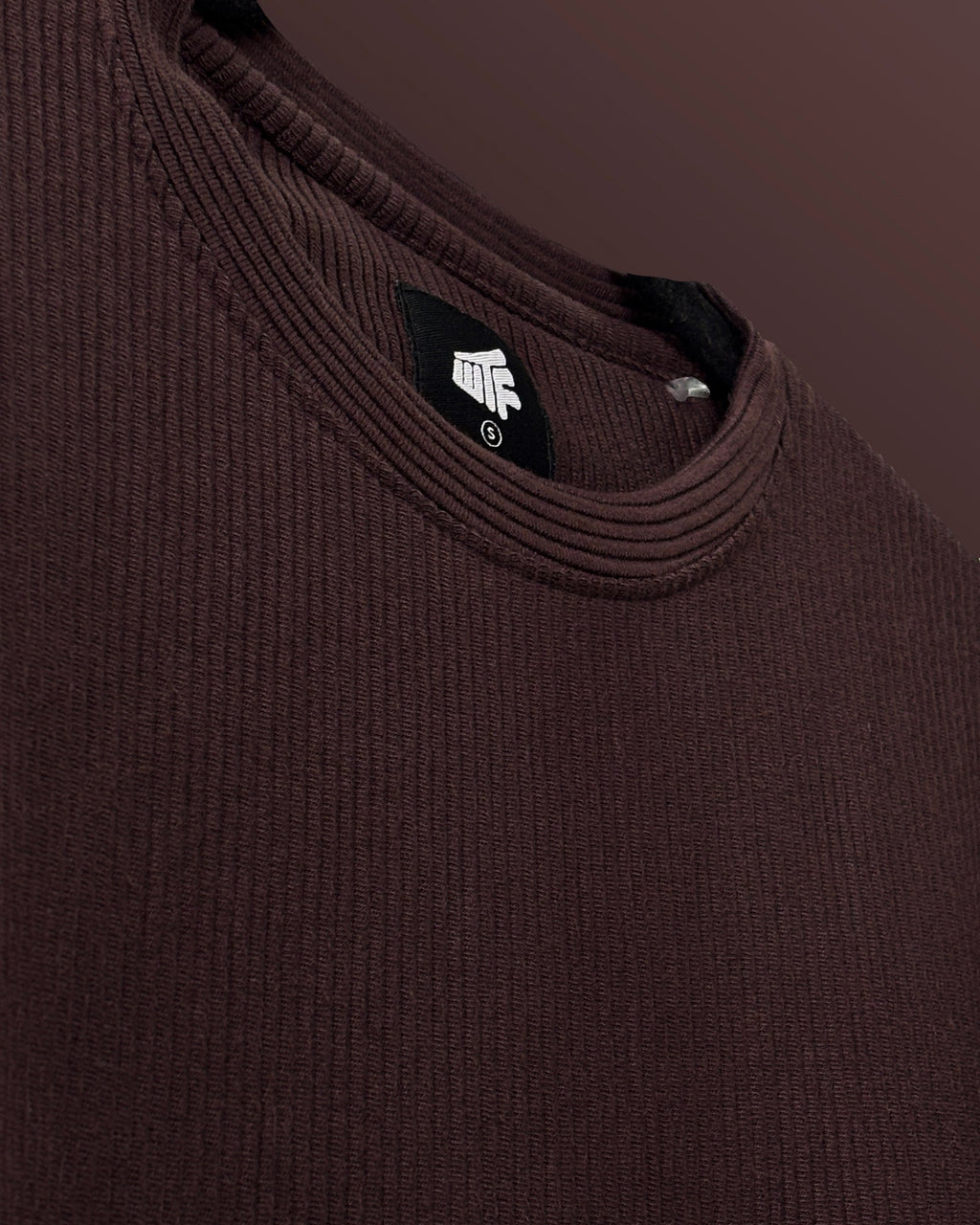 Brown Ribbed T-Shirt