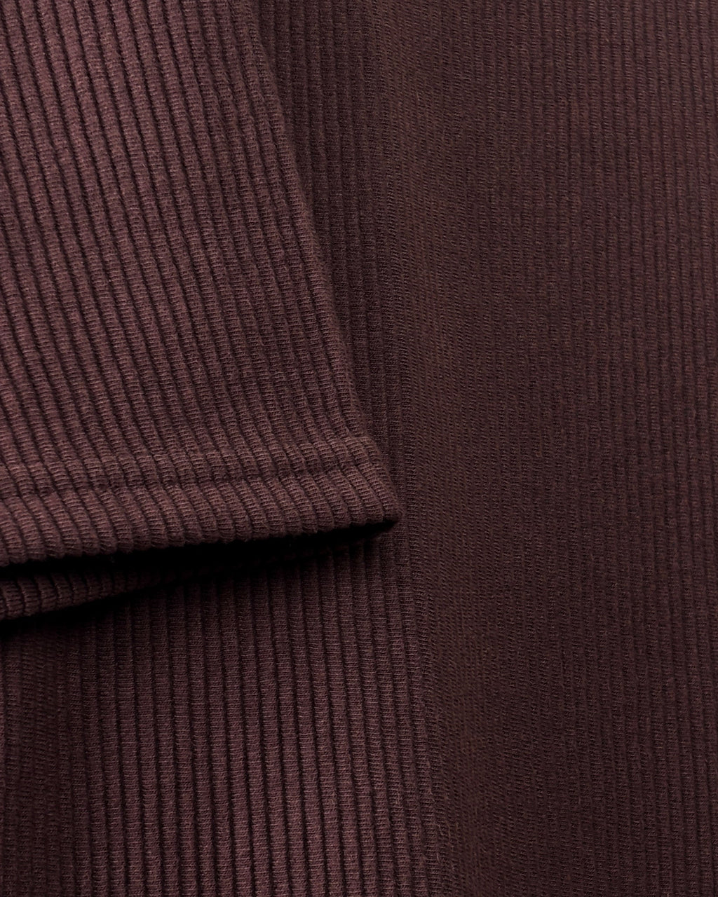 Brown Ribbed T-Shirt