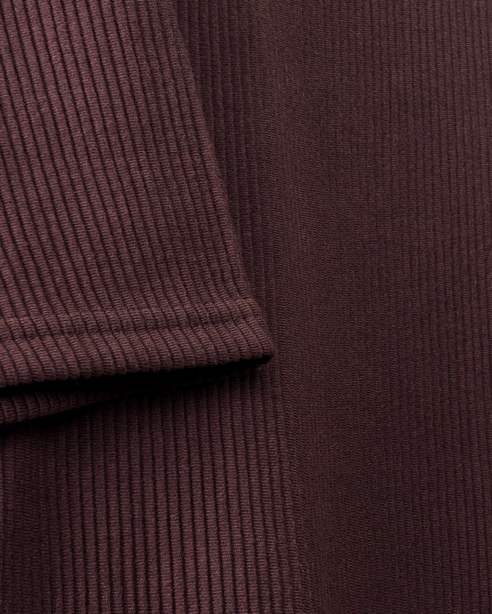Brown Ribbed T-Shirt