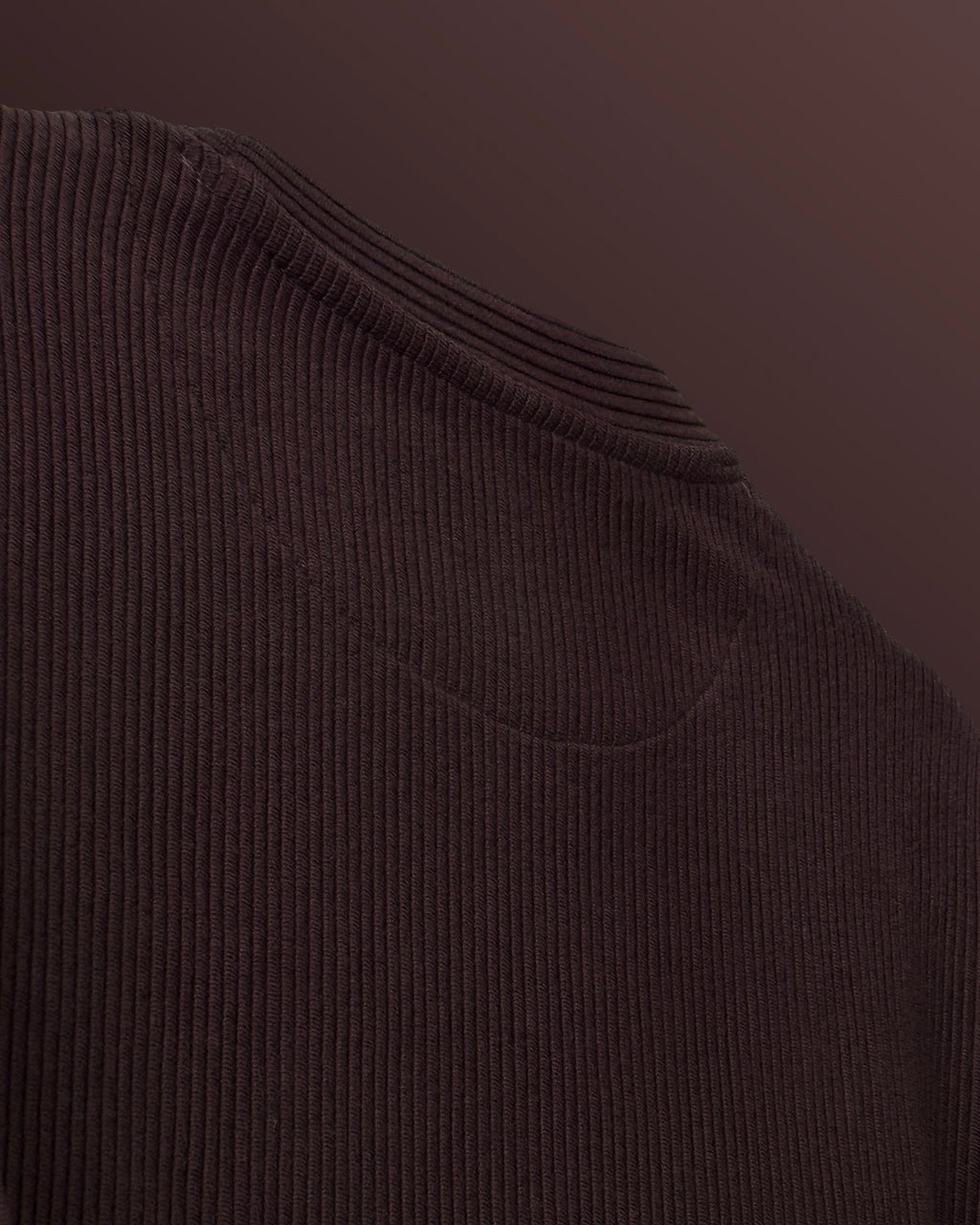 Brown Ribbed T-Shirt