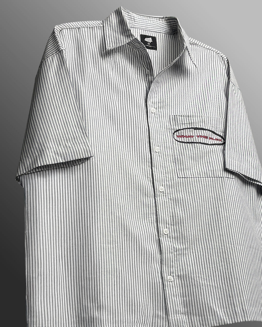 Classic Black Half Sleeves Striped Shirt