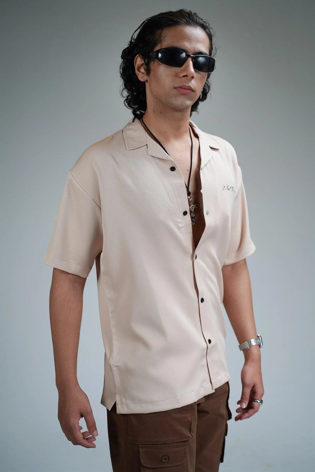 Flowers & Shadows Bowling Shirt