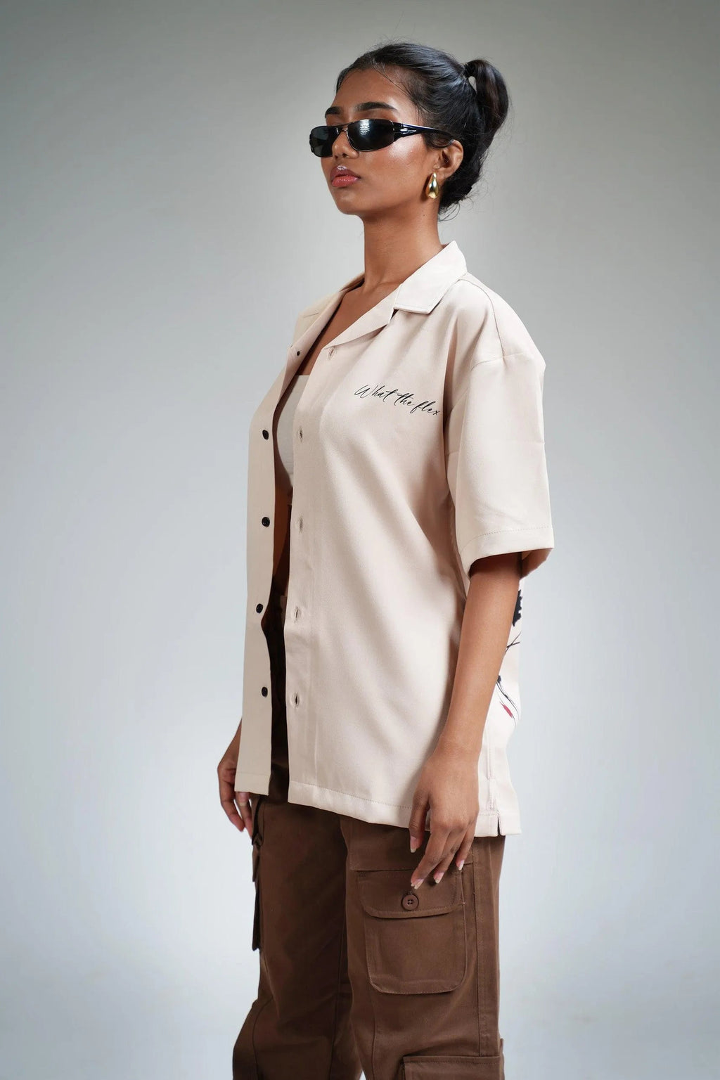 Flowers & Shadows Bowling Shirt