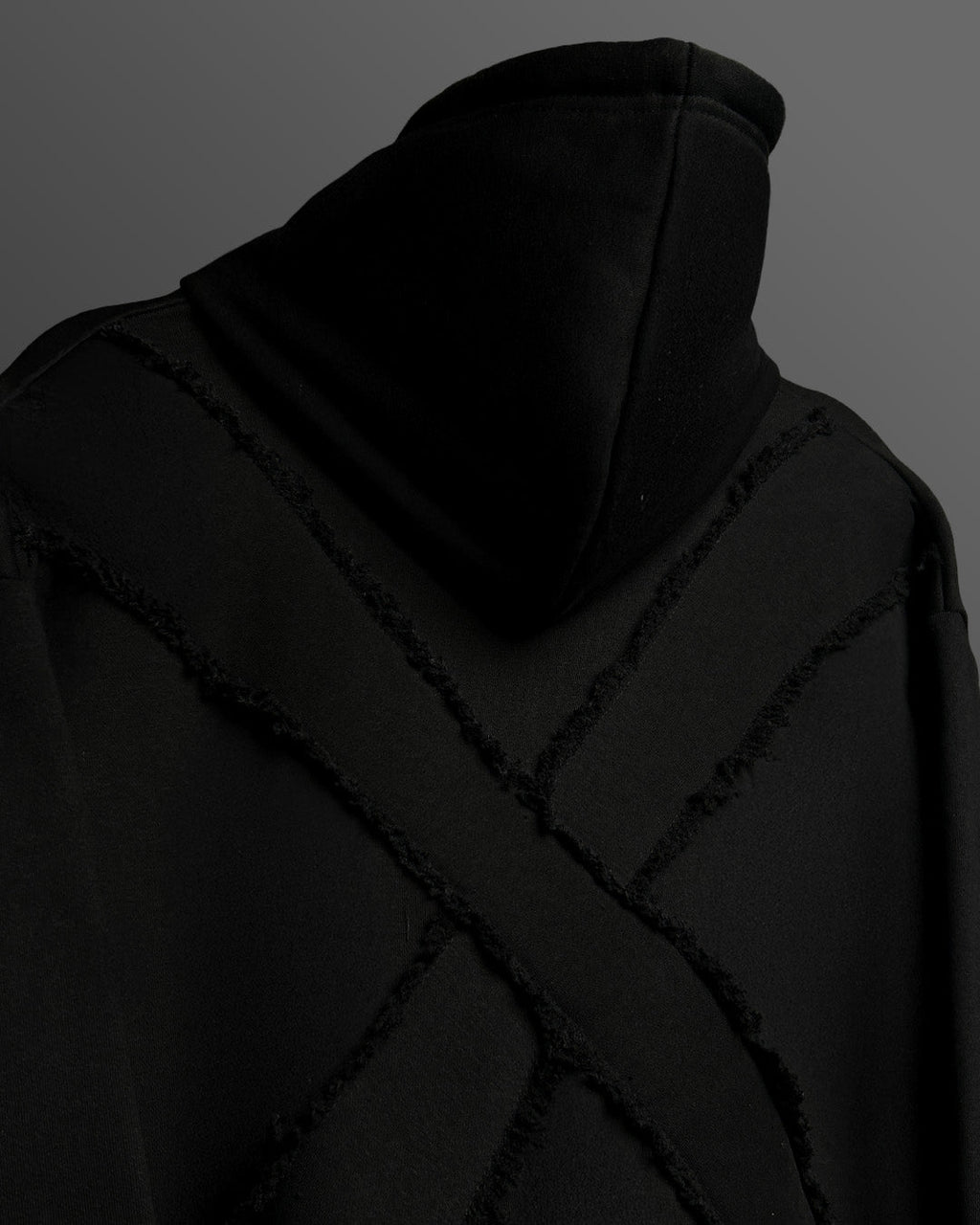 Fearless Black Boxy-Fit Hoodie