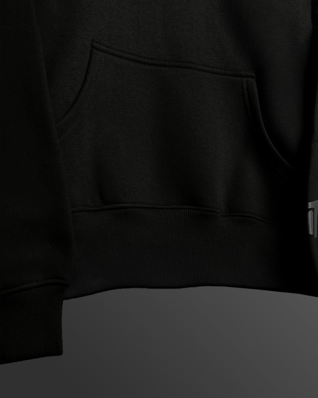 Fearless Black Boxy-Fit Hoodie