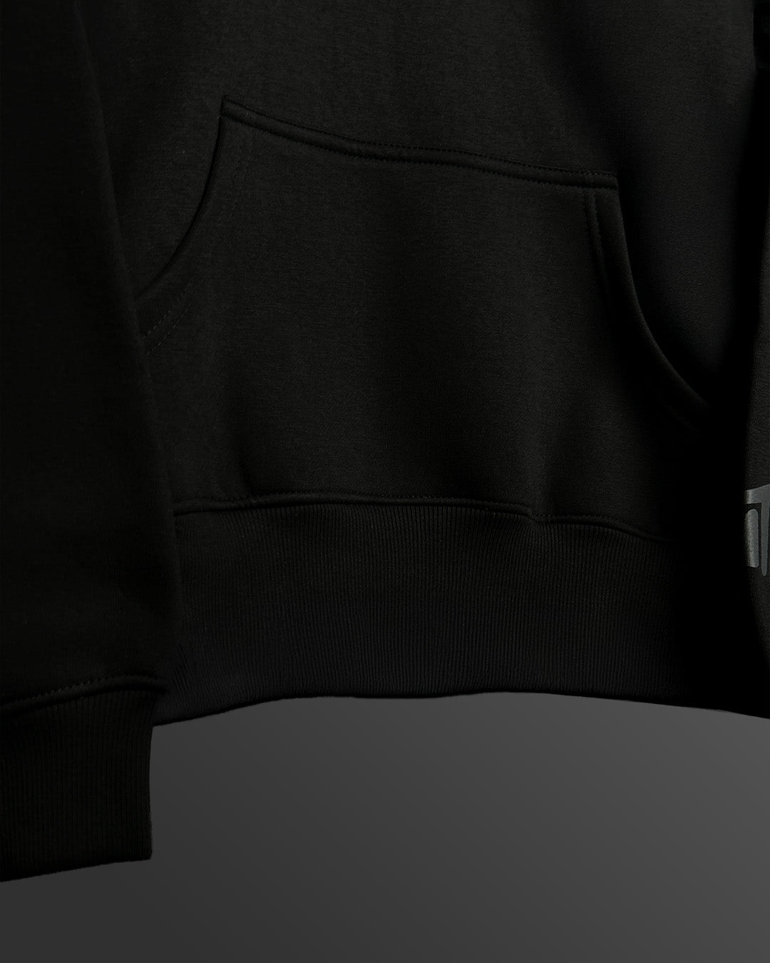 Fearless Black Boxy-Fit Hoodie