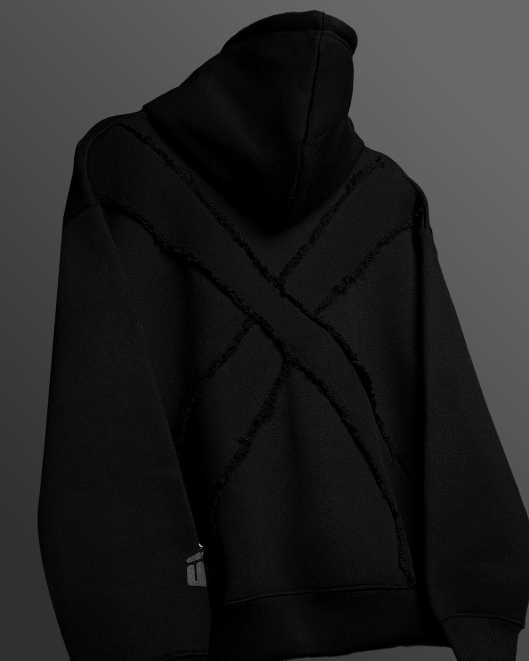 Fearless Black Boxy-Fit Hoodie