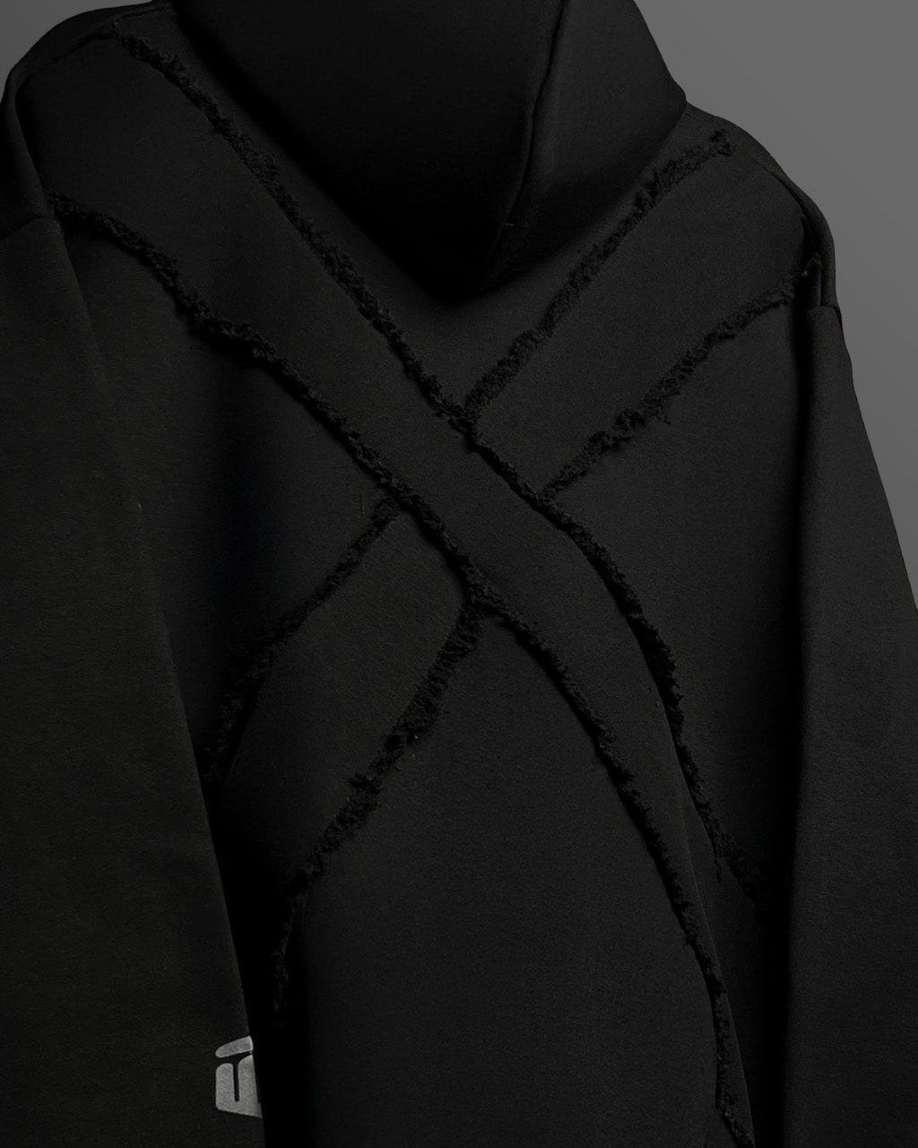 Fearless Black Boxy-Fit Hoodie