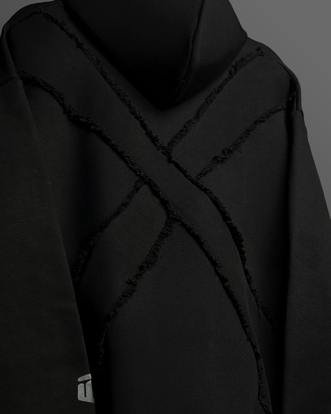 Fearless Black Boxy-Fit Hoodie