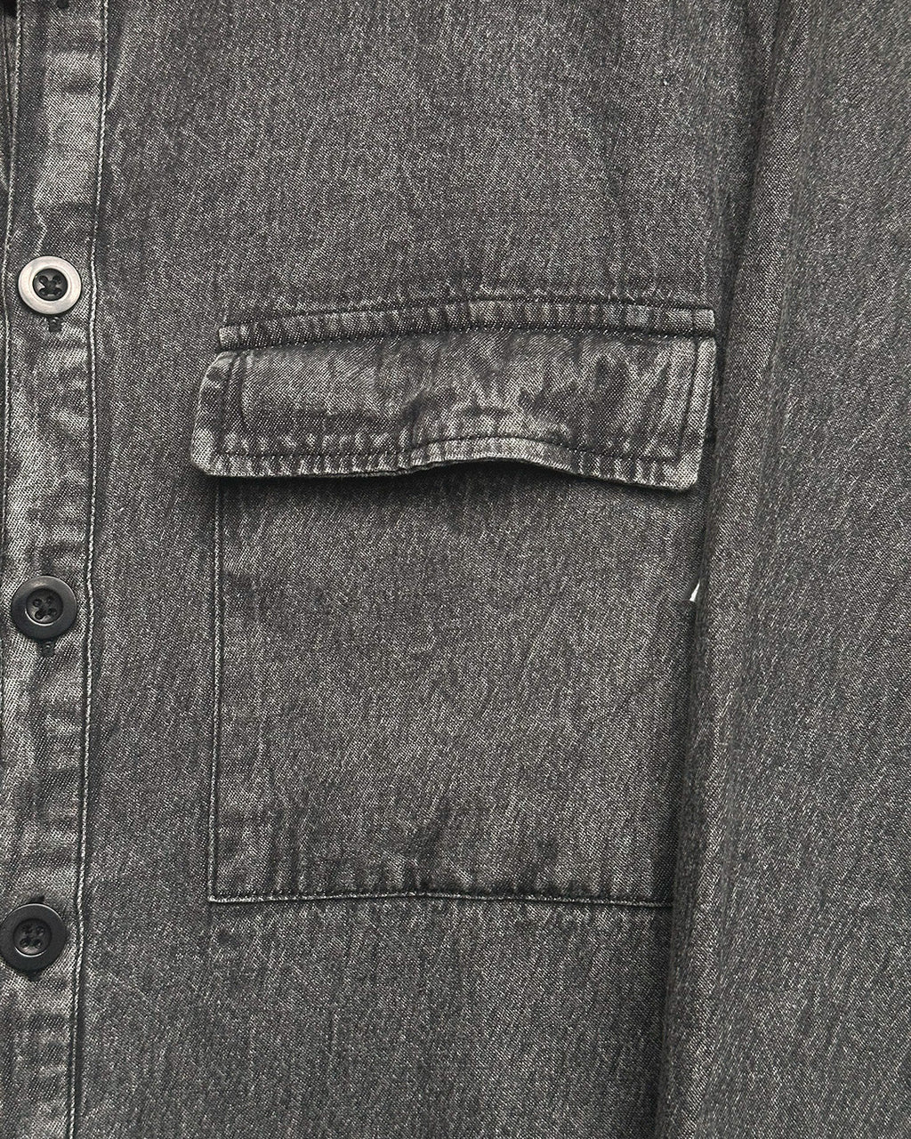 Flex Star Black Long Sleeve Denim Shirt