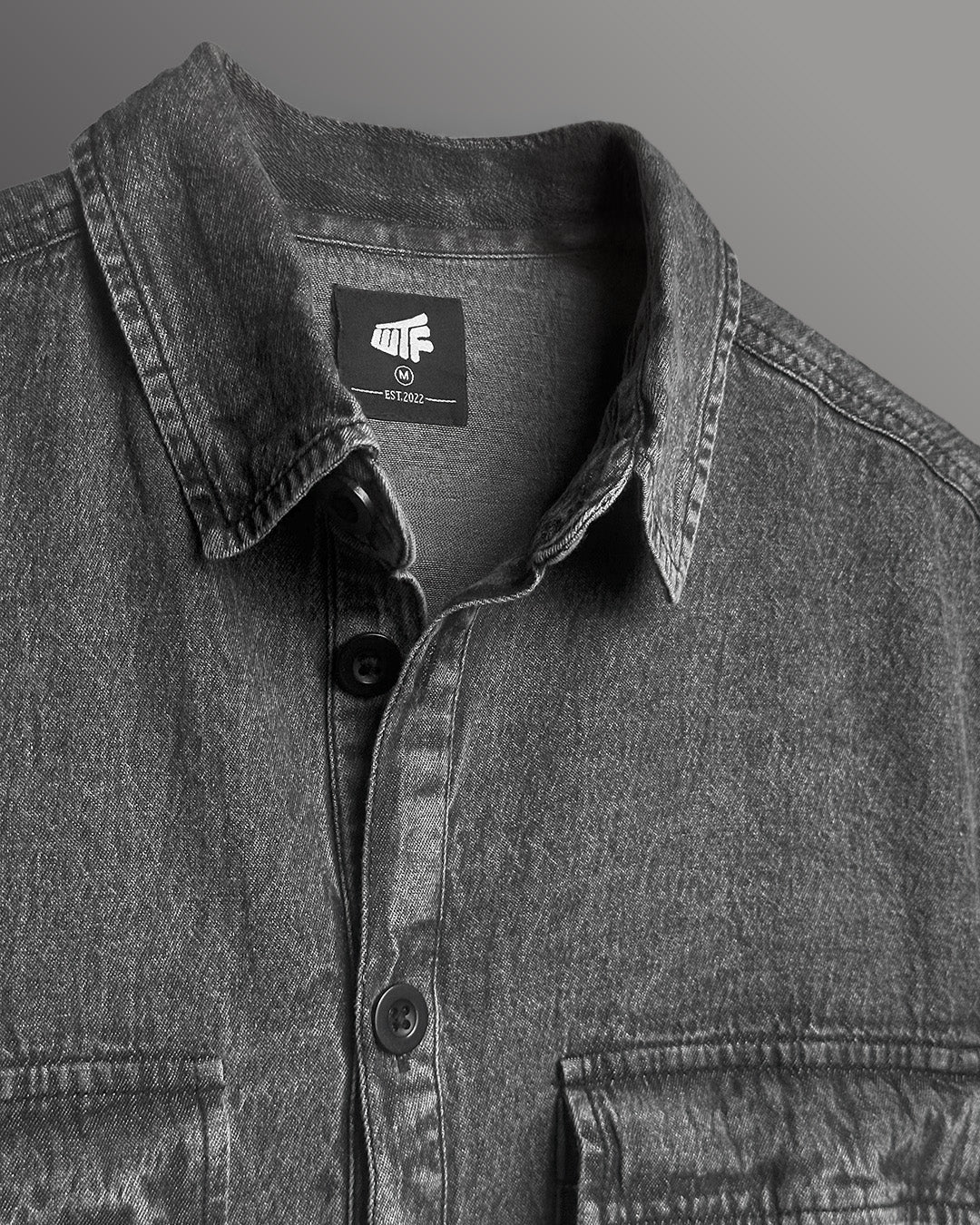 Flex Star Black Long Sleeve Denim Shirt