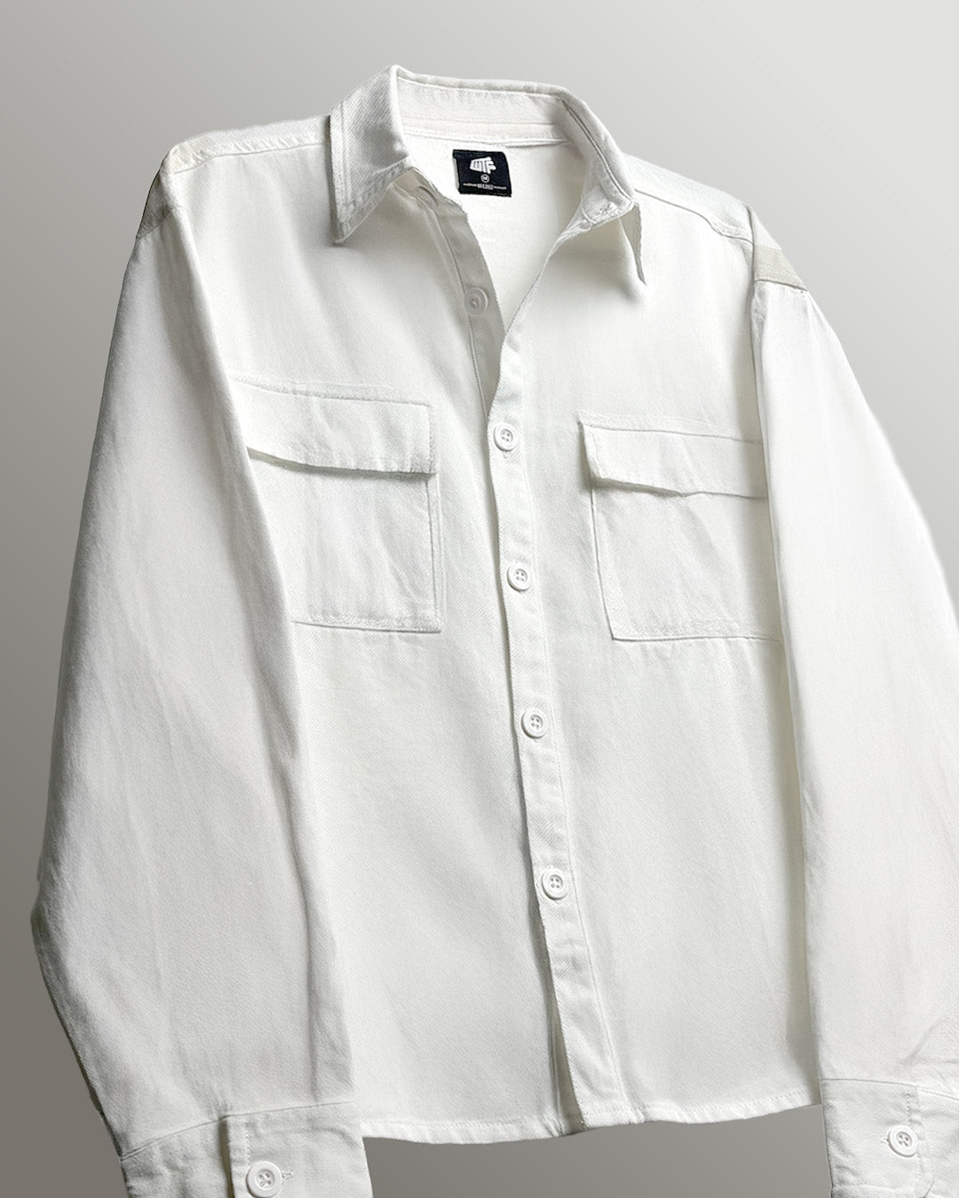 Flex Star Cream Long Sleeve Denim Shirt