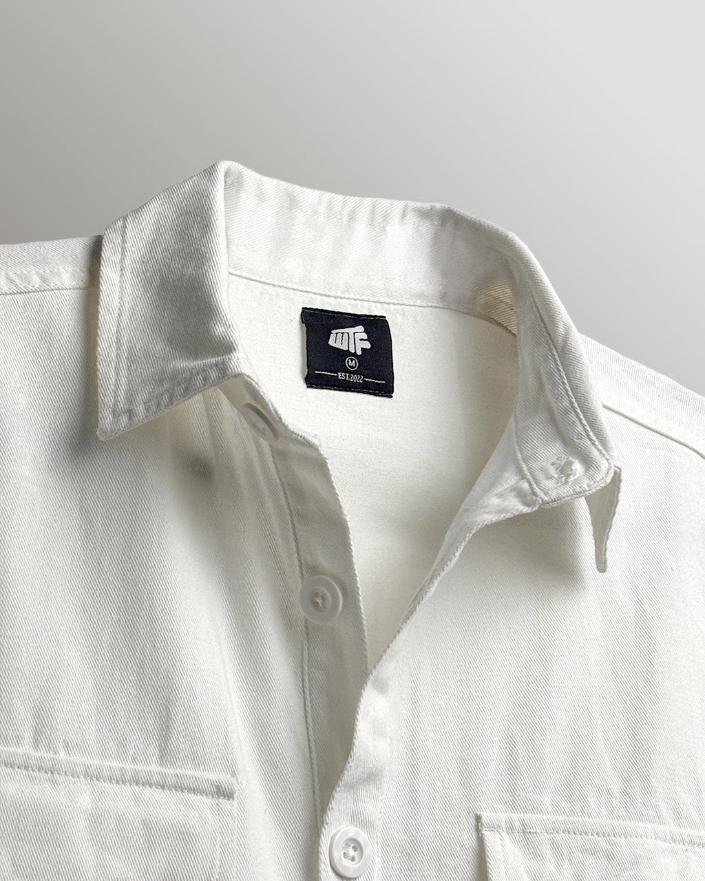 Flex Star Cream Long Sleeve Denim Shirt