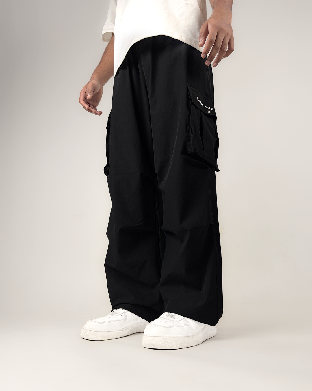 Black Freefall Parachute Pants