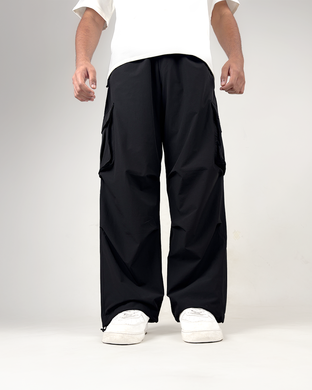 Black Freefall Parachute Pants