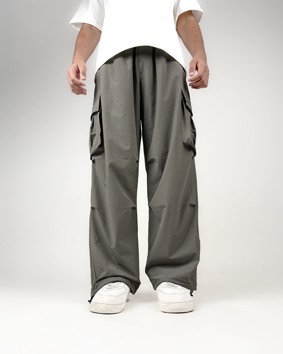 Grey Freefall Parachute Pants