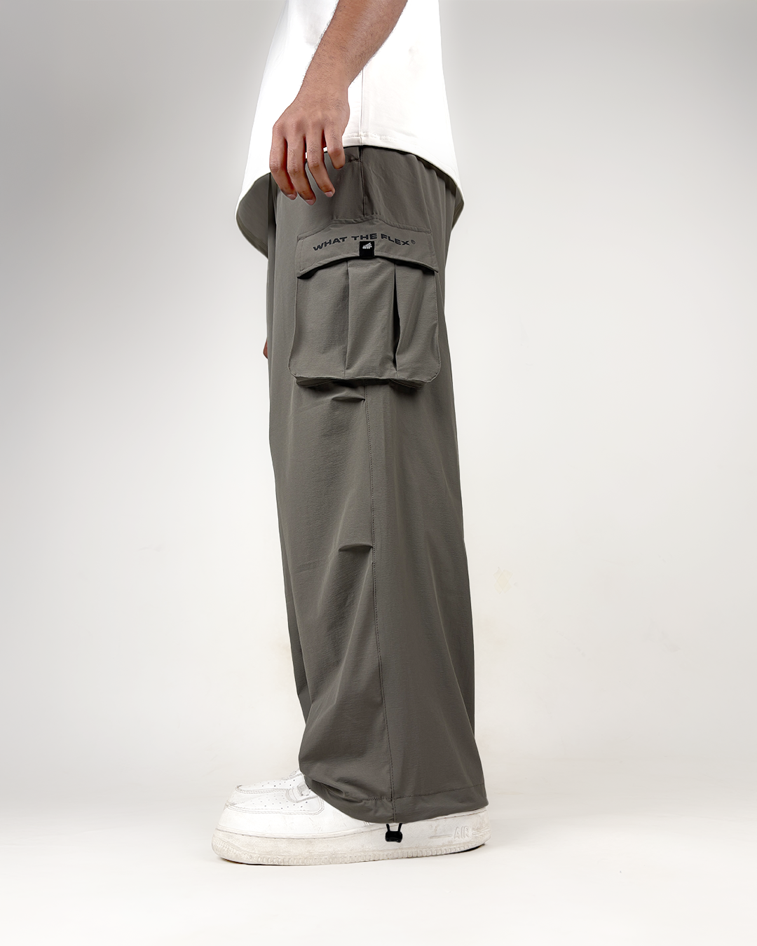 Grey Freefall Parachute Pants