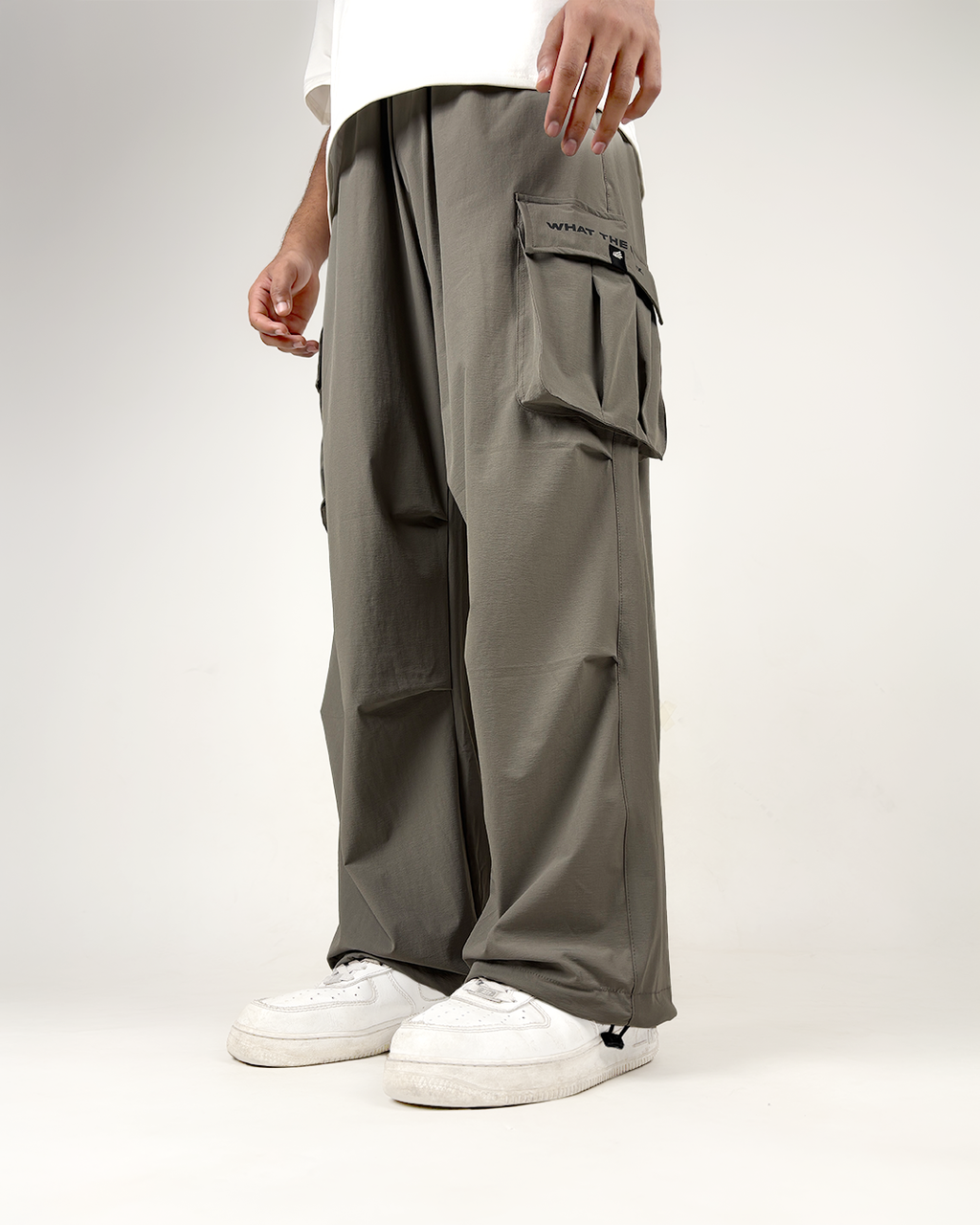 Grey Freefall Parachute Pants