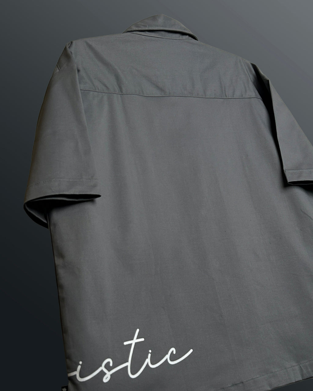 Futuristic Grey Cotton Shirt