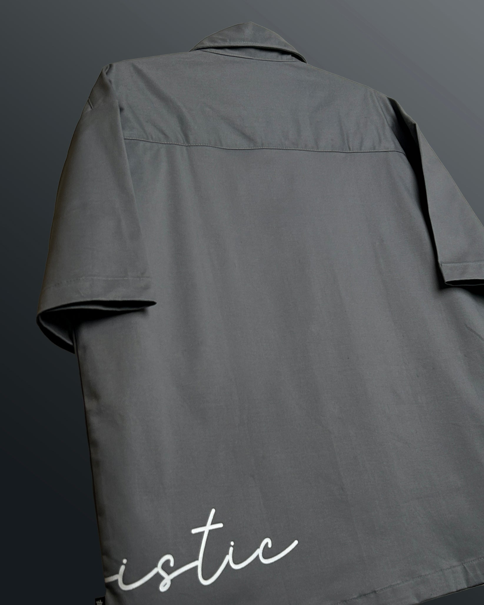 Futuristic Grey Cotton Shirt