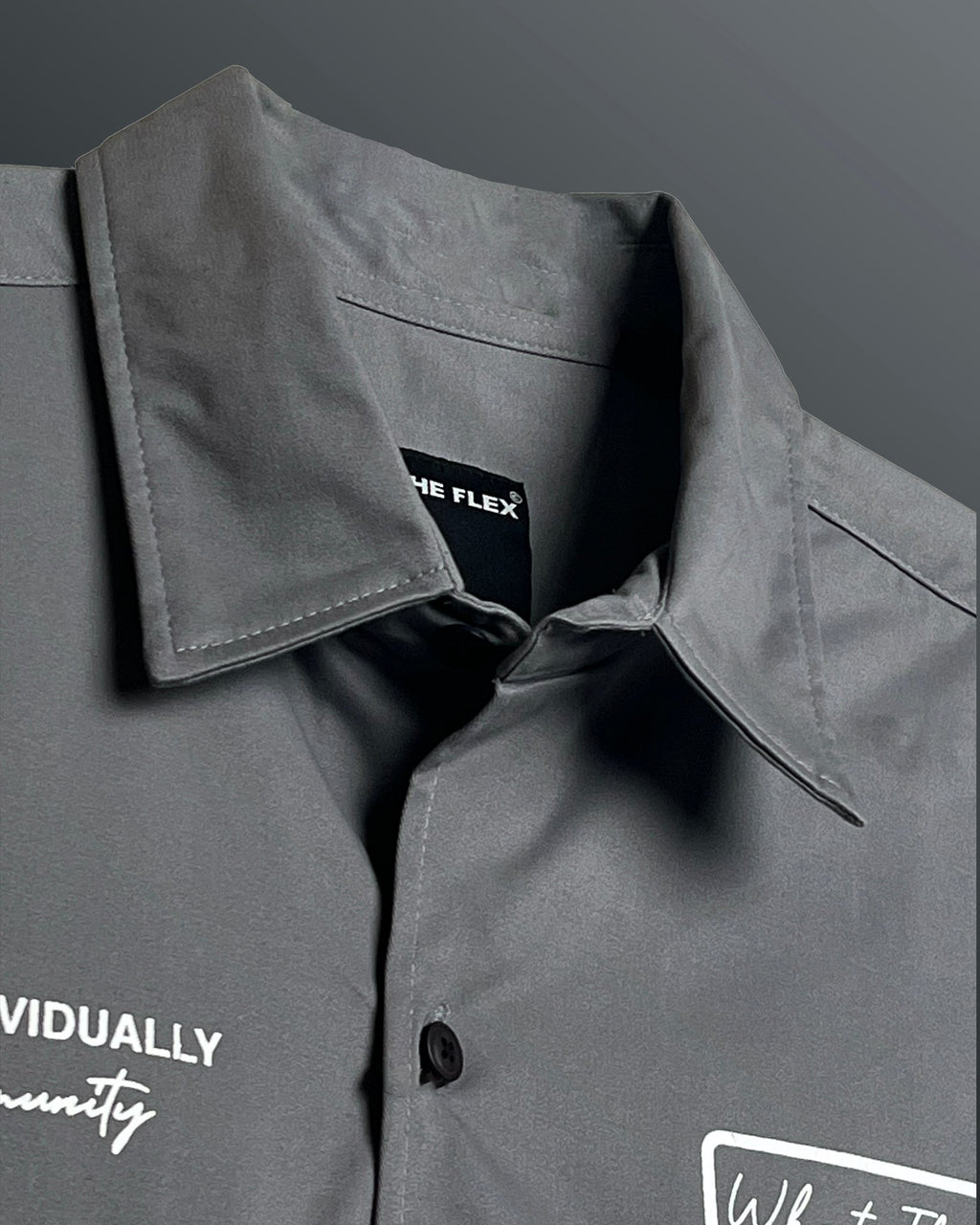 Futuristic Grey Cotton Shirt