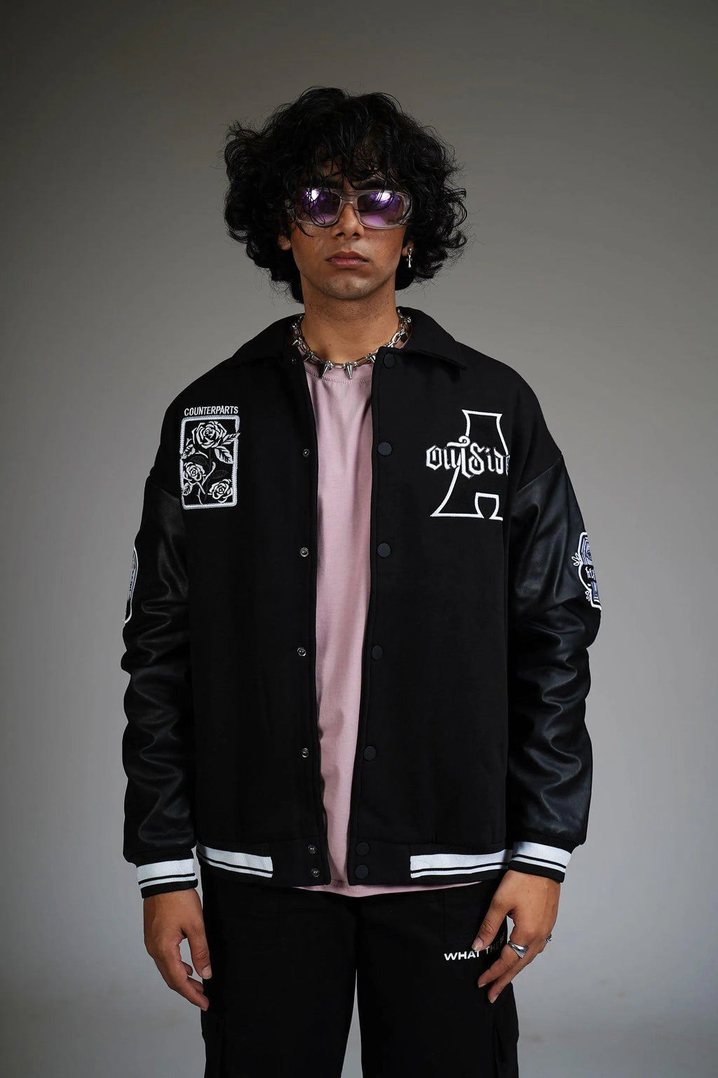 Impulsive Black Varsity Jacket