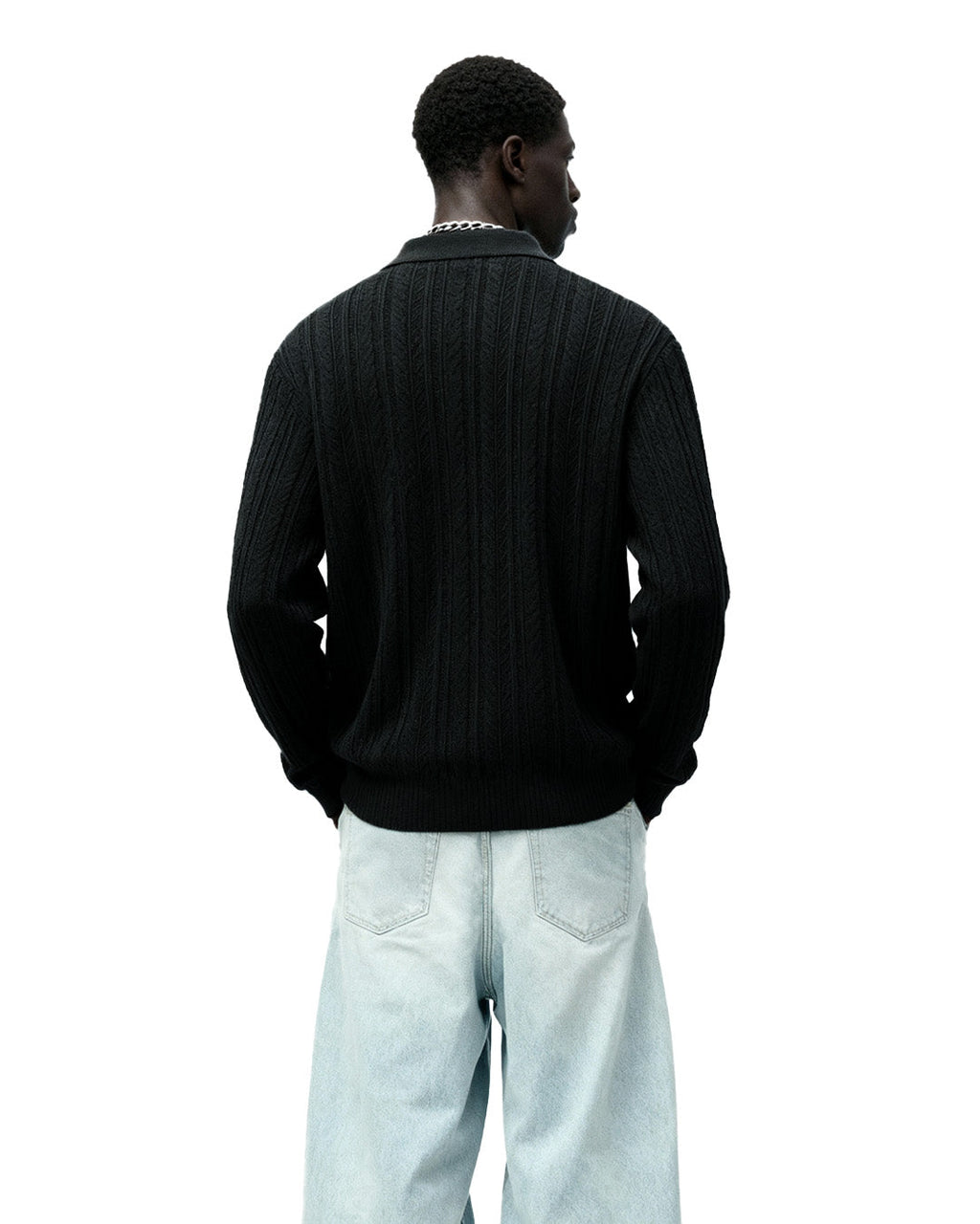 Ink Black Polo T-shirt Full Sleeve