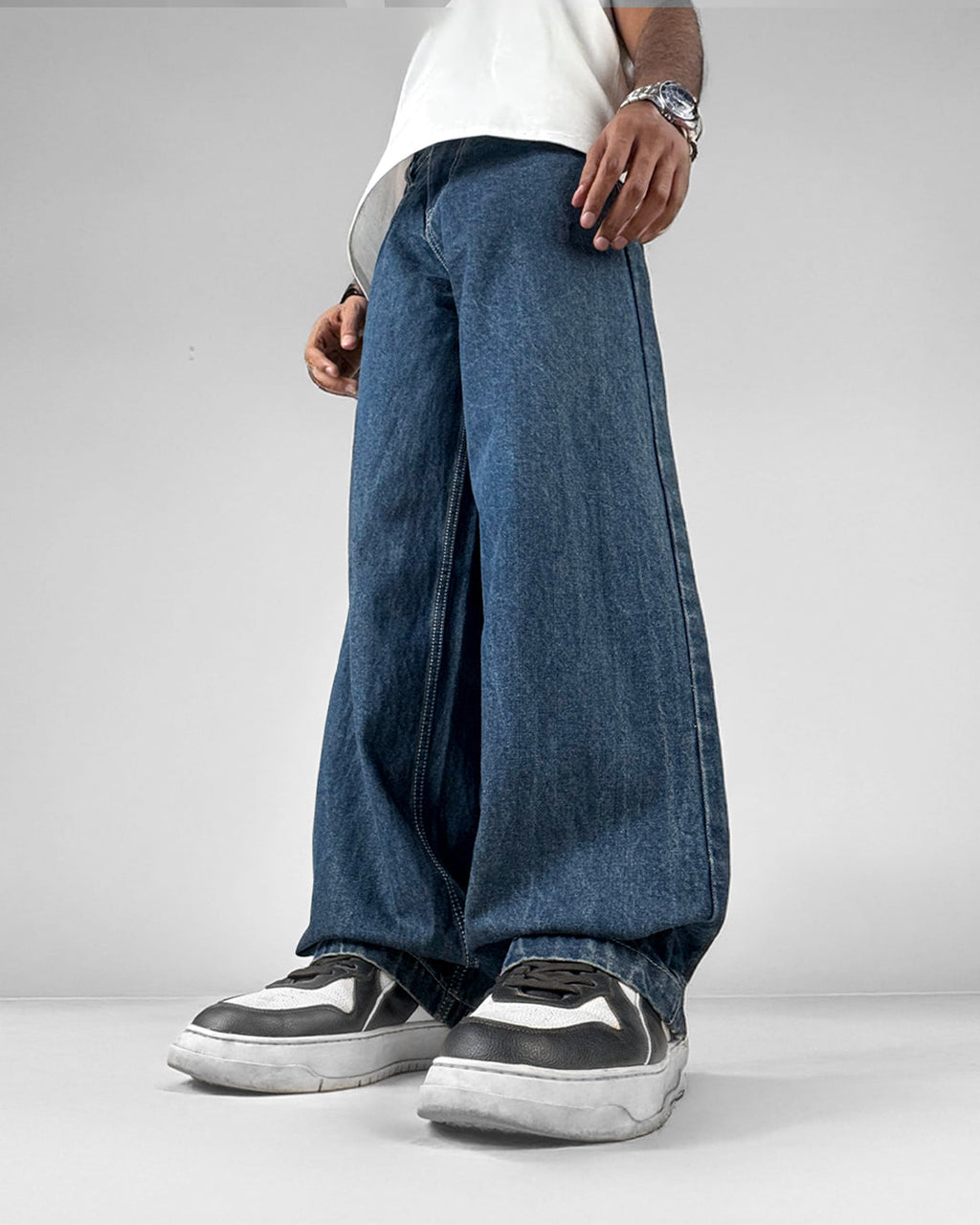 Phantom Blue Baggy Denim Jeans