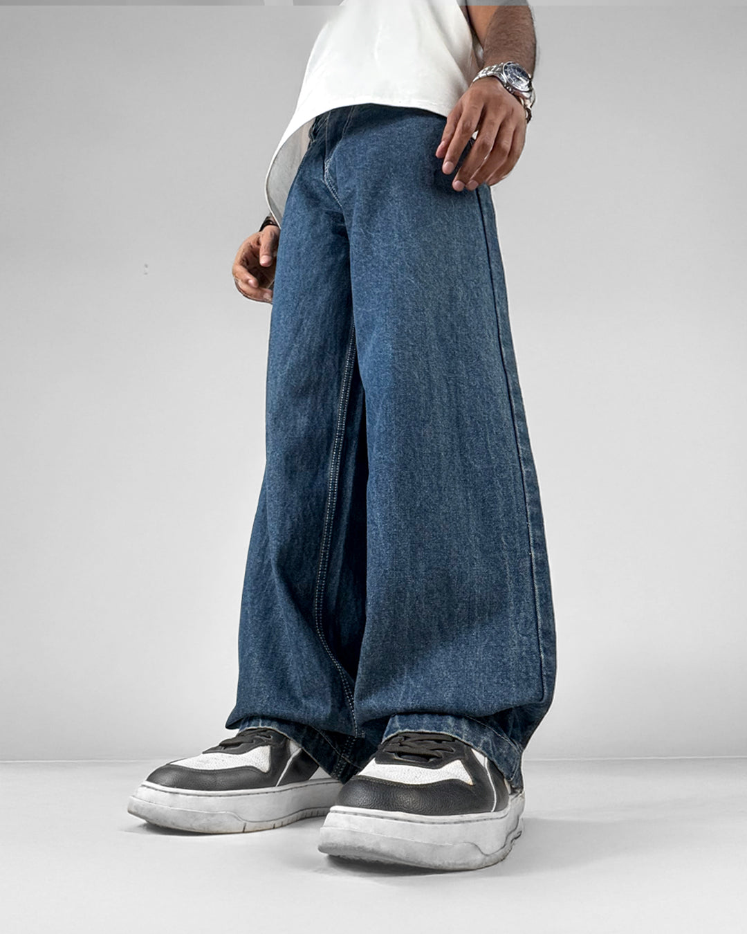 Phantom Blue Baggy Denim Jeans
