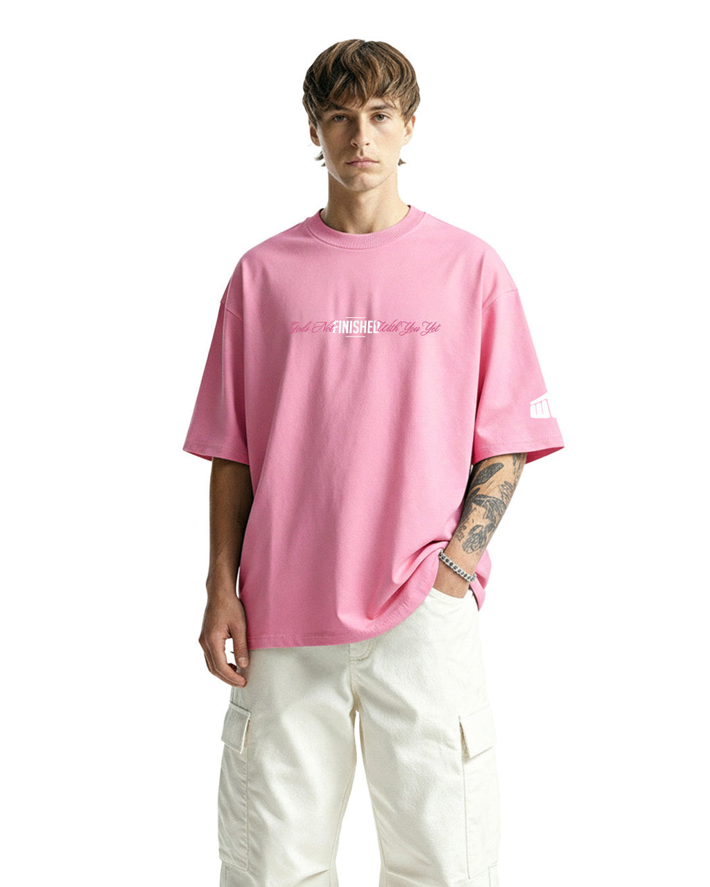 New World Energy Pink Oversized T-shirt