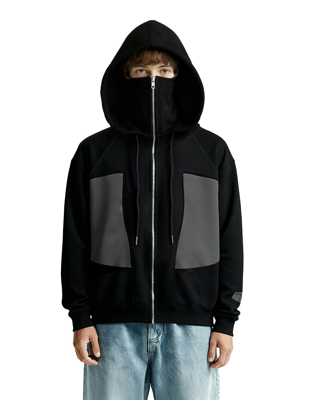 Ninja Masked Black Zipper Hoodie