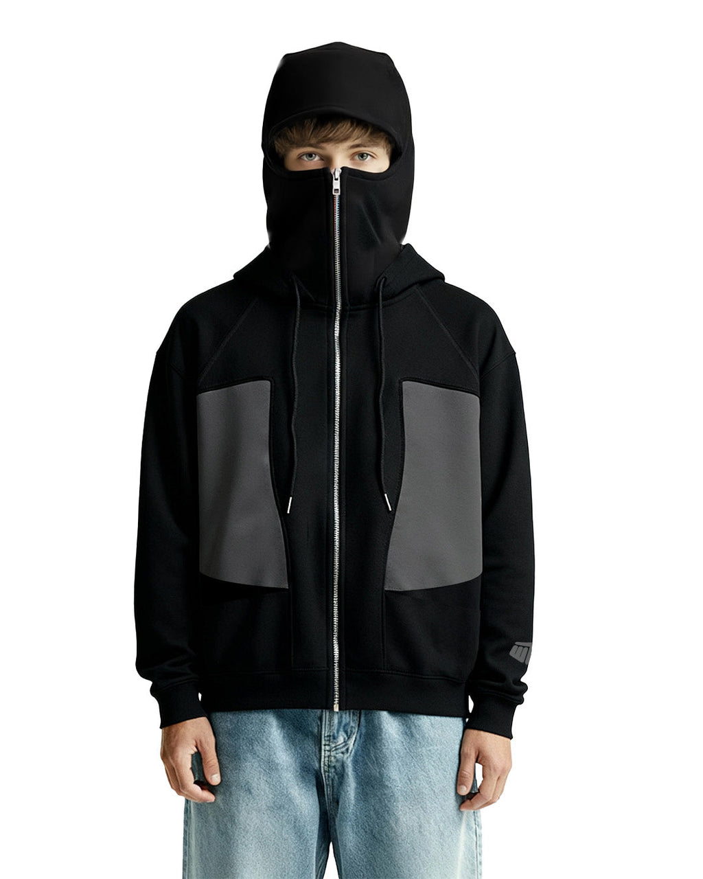 Ninja Masked Black Zipper Hoodie