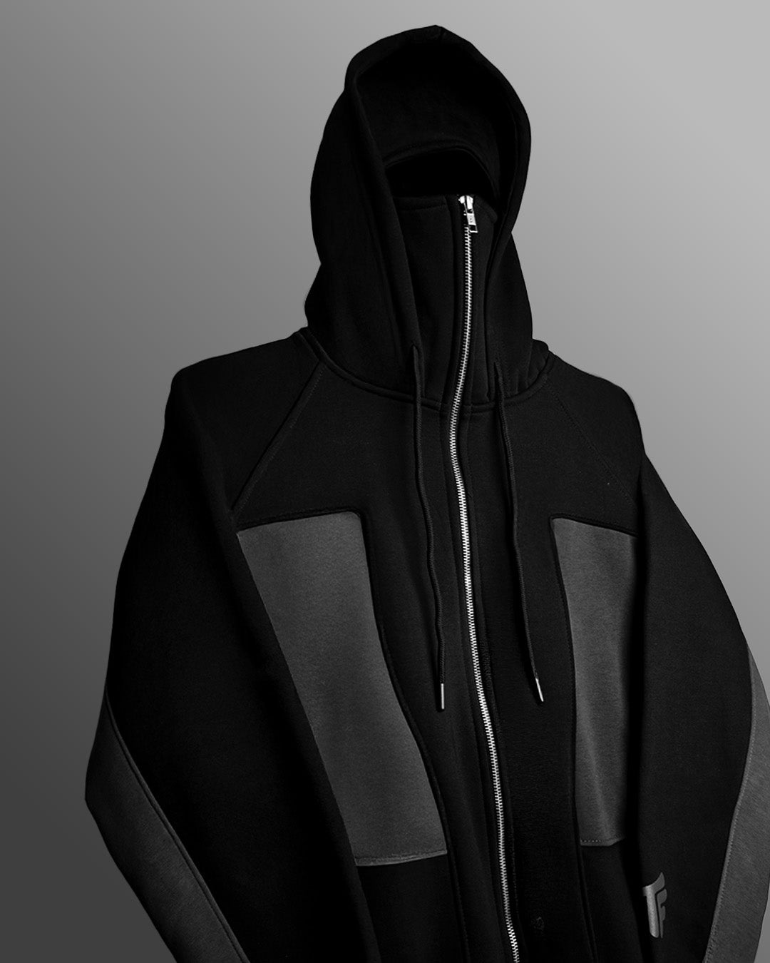 Ninja Masked Black Zipper Hoodie