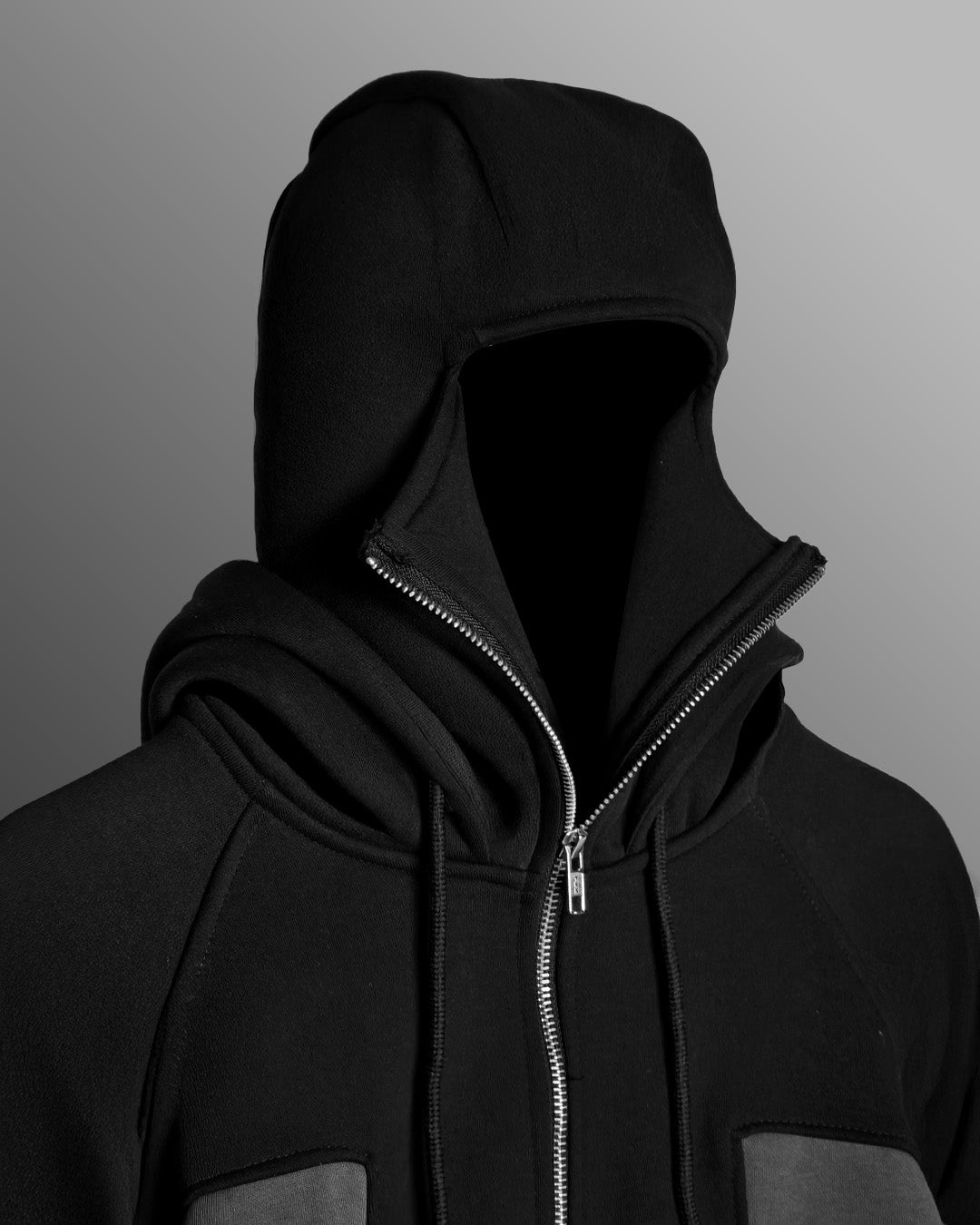 Ninja Masked Black Zipper Hoodie