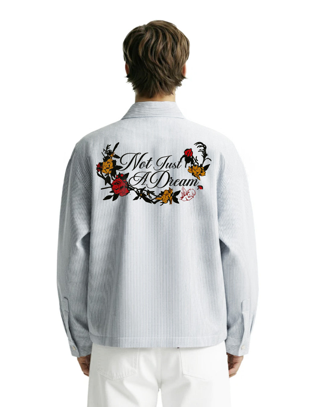 Not Just A Dream Blue Full Sleeves Striped Shirt