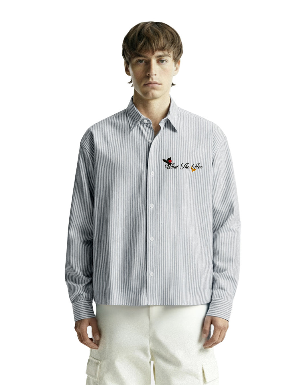 Not Just A Dream Blue Full Sleeves Striped Shirt