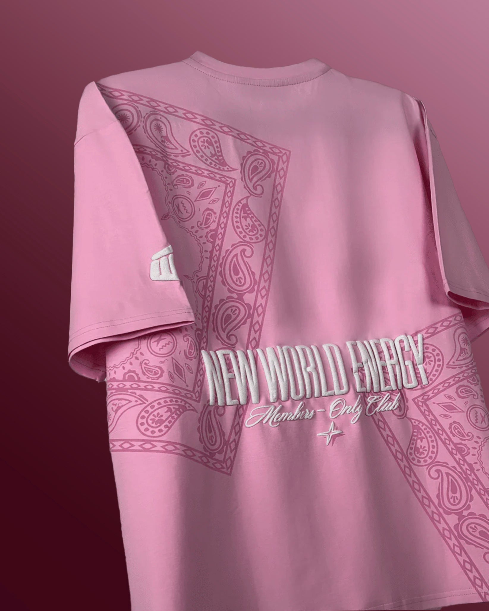 New World Energy Pink Oversized T-shirt