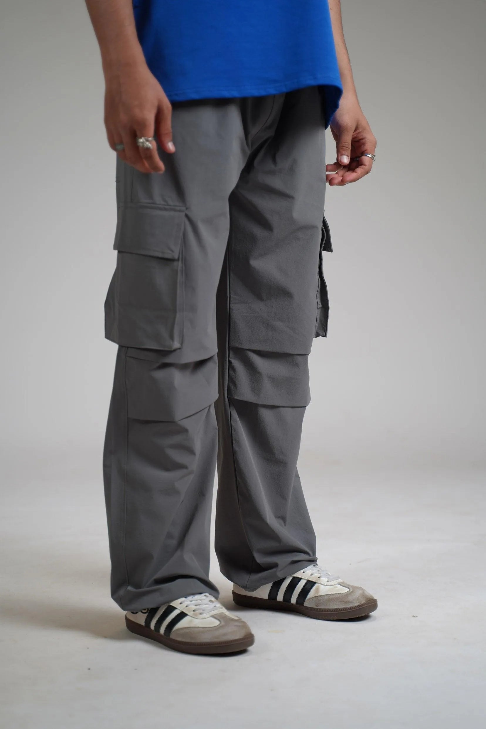Grey Parachute Pants